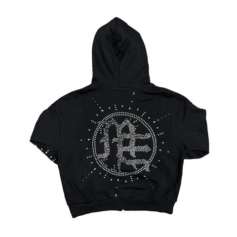 Mixed Emotions Eclipse Black Zip Up Hoodie
