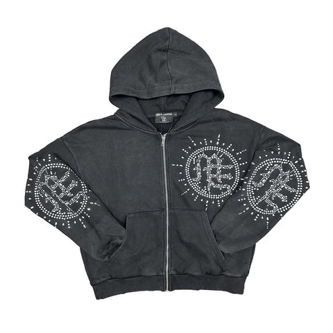 Mixed Emotions Eclipse Zip Up Hoodie Grey
