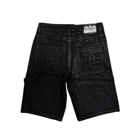 Mixed Emotions Worker Wax Shorts Black