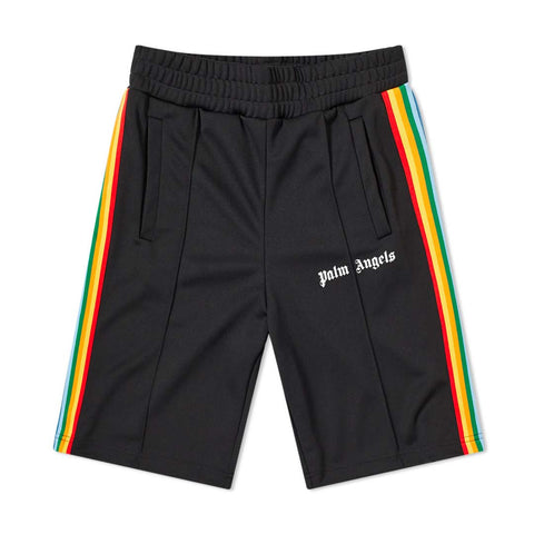 Palm Angels Rainbow Track Shorts Black