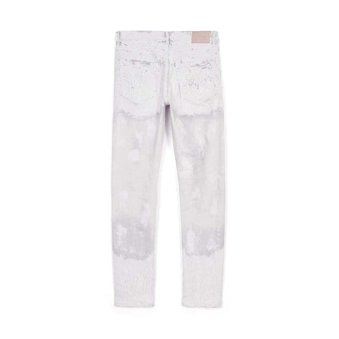 PURPLE BRAND Faded Ecru Crackle Jeans