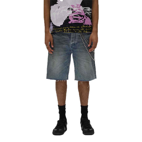 Purple Brand Ferrous Steel Blue Jean Shorts