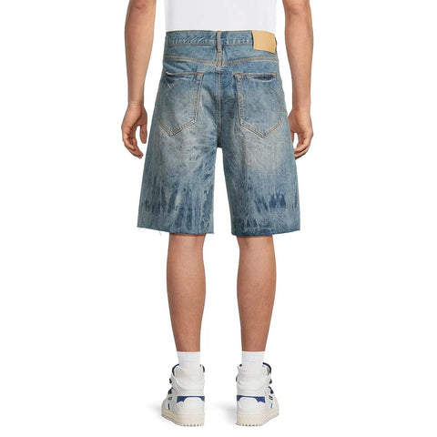 Purple Brand Mixed Paint Blue Jean Shorts