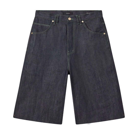 Purple Brand P070 Long Shorts Raw Dark Indigo