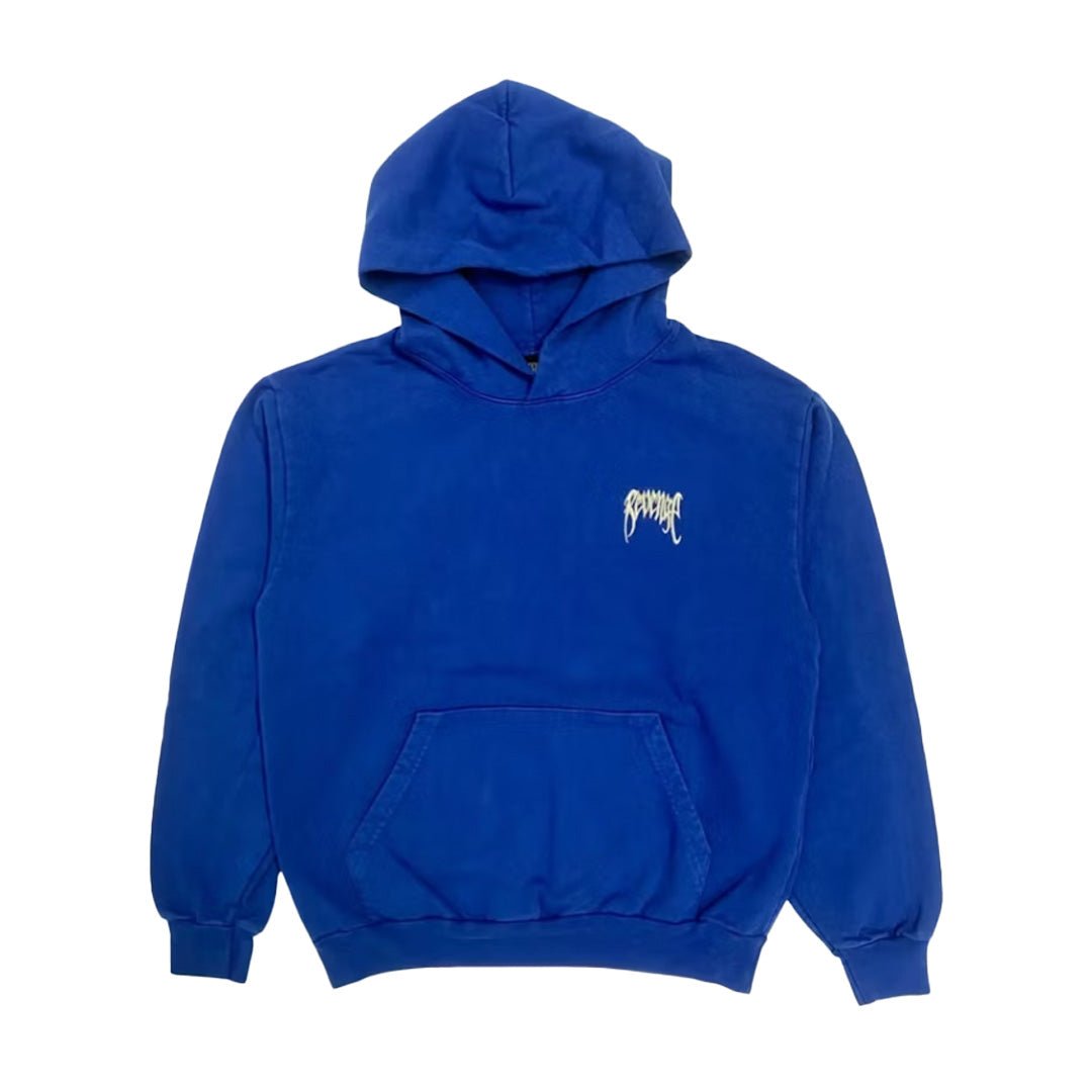 Revenge Basic Embroidered Classic Logo Hoodie Dark Royal