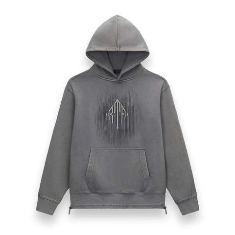 RtA Jordan Stone Etched Monogram Hoodie Grey