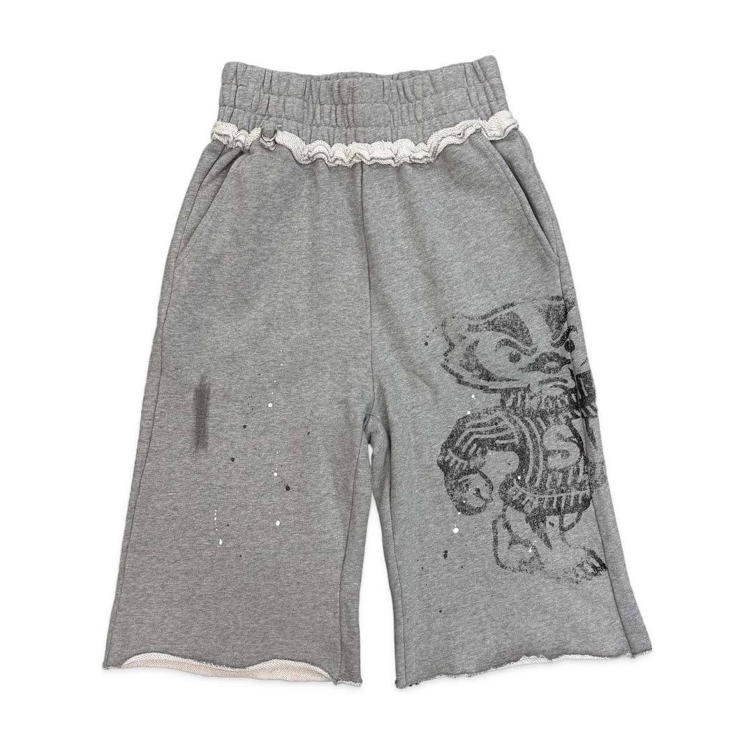 Saint Vanity Badger Grey Long Shorts