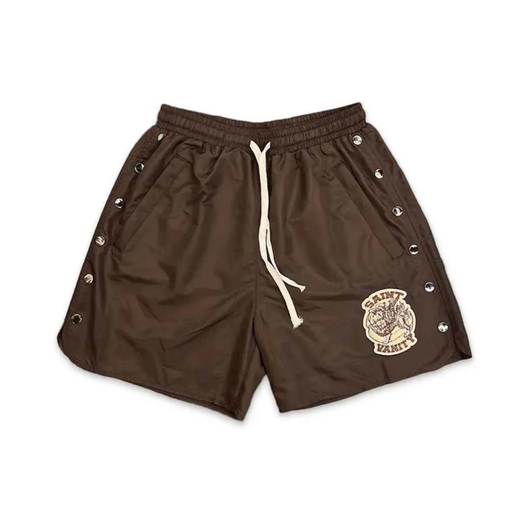 Saint Vanity Nylon Shorts Brown