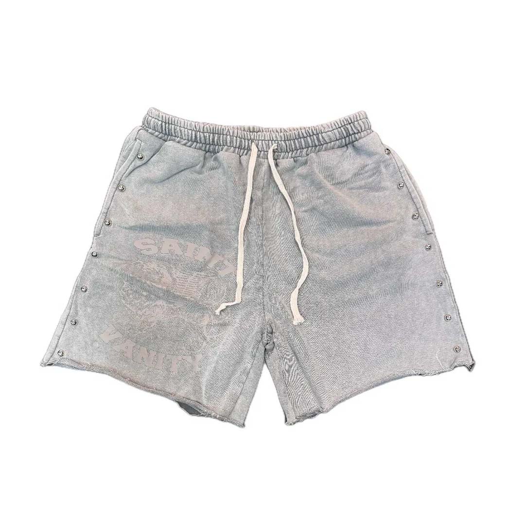 Saint Vanity Terry Shorts Grey