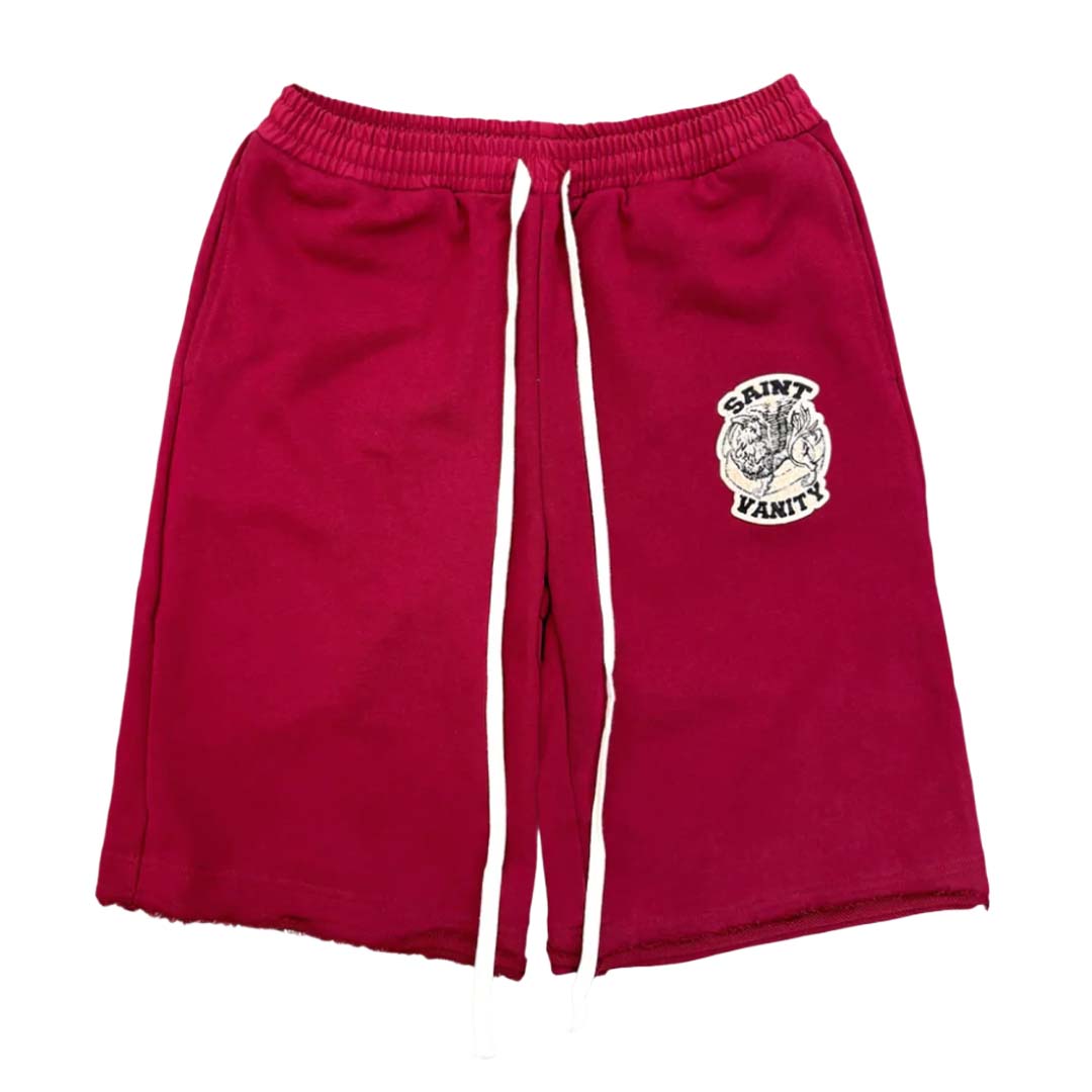 Saint Vanity Uniform Shorts Crimson Red
