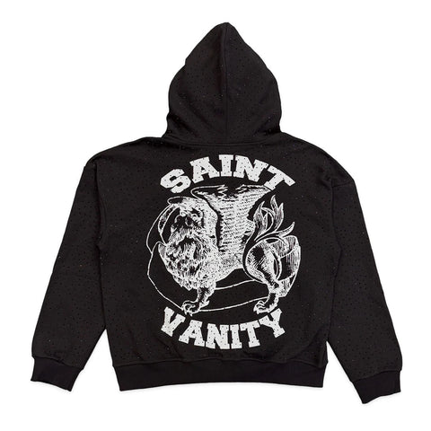 Saint Vanity VVS Rhinestone Oreo Zip Up Hoodie