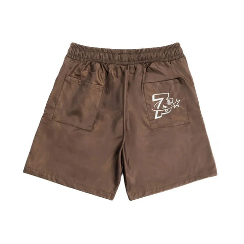Triple Sevens Nylon Shorts Brown