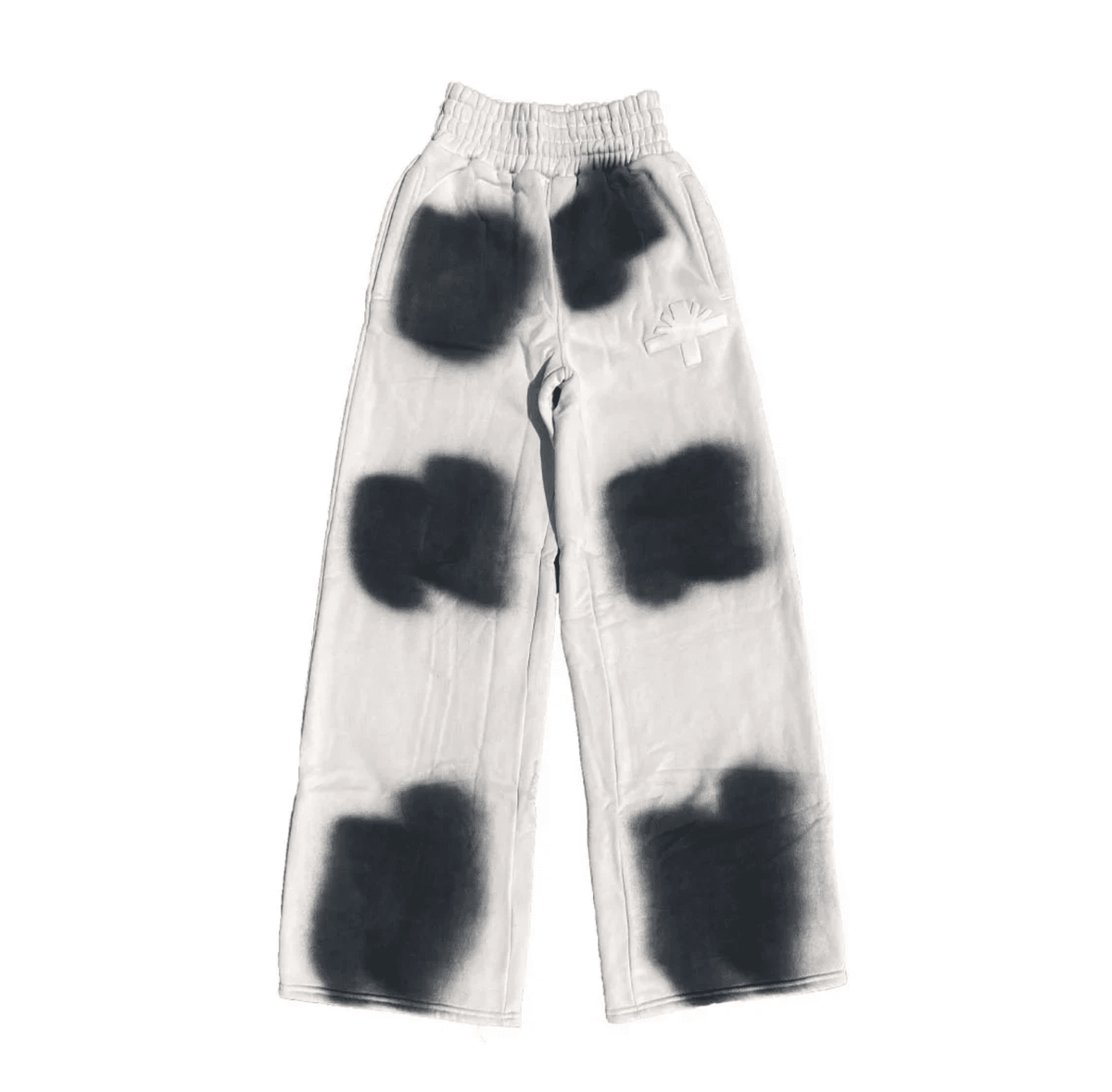 Vertabrae Cream Black Spotted Sweatpants