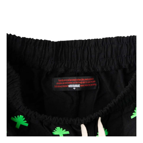 Vertabrae Everyday Logo Sweatpants Black Neon Green