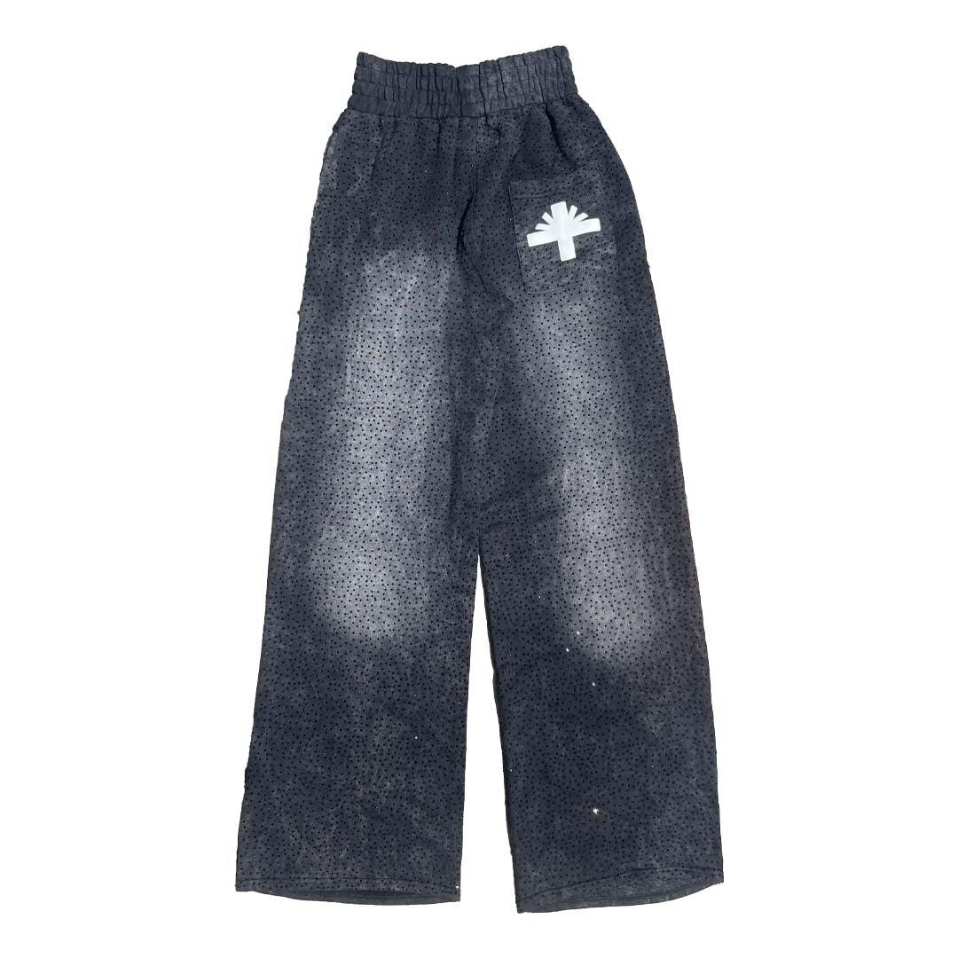 Vertabrae Sweatpants Crystalized Faded Black/White