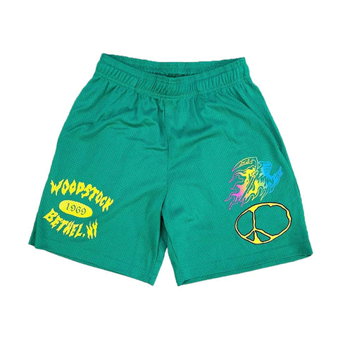 Warren Lotas Woodstock Mesh Green Shorts